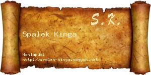 Spalek Kinga névjegykártya